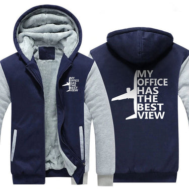 MY OFFICE HAS THE BEST VIEW ZIPPER SWEATER THE AV8R